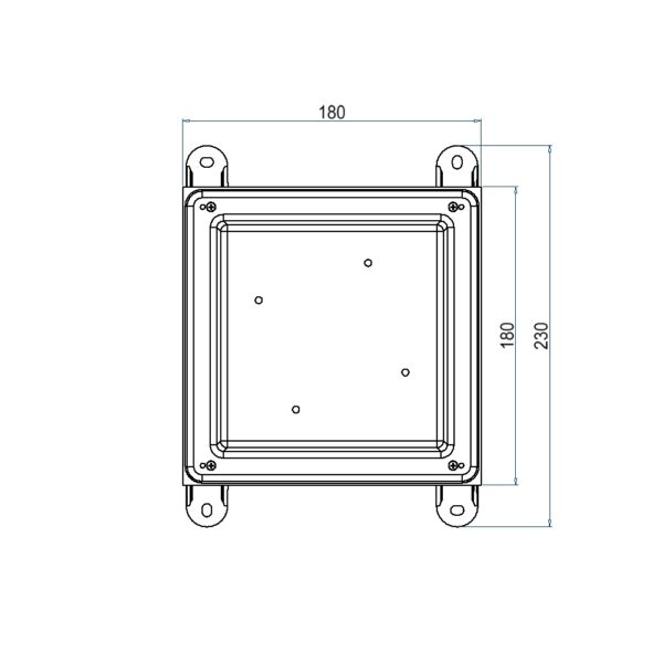 Produktbild UBD 130 164  -  Kunststoff-Einbaubox, schwarz, inkl. Styroporklotz, oben: 140x140mm, unten: 180x230mm, H: 185mm